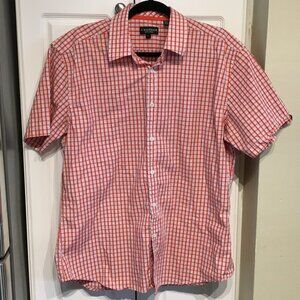 J. Maverick Plaid Button Up Cotton Shirt Size Large